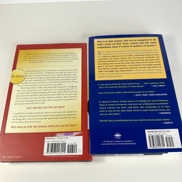 Books Women & Money by Suze Orman Living Rich for Less Ellie Kay - Picture 8 of 10